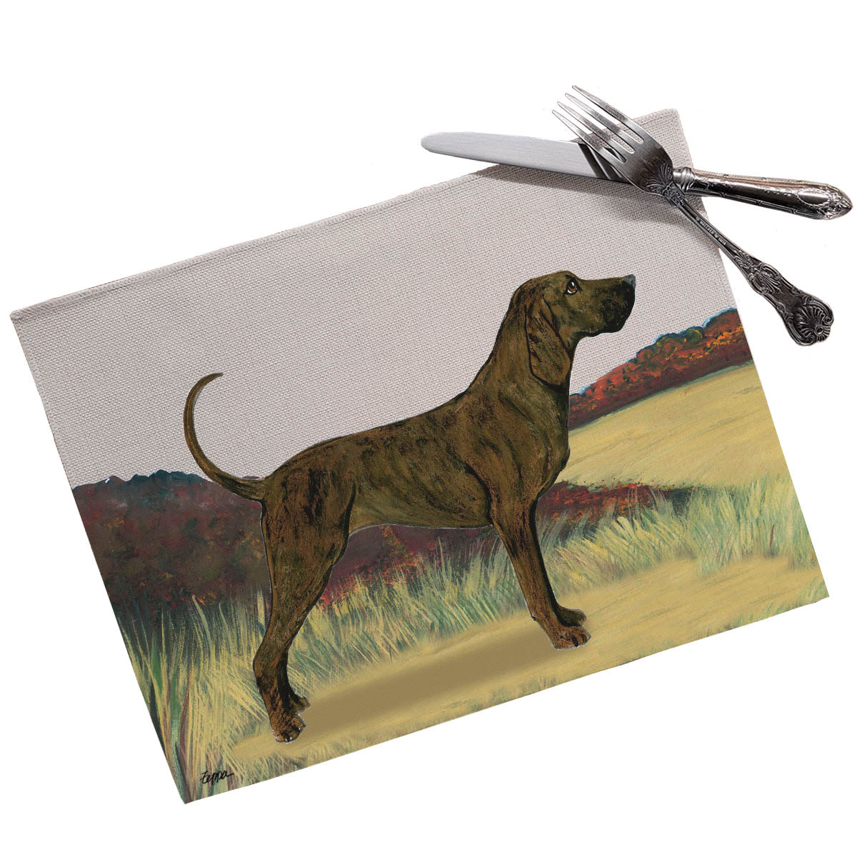 Plott Hound Linen Placemats