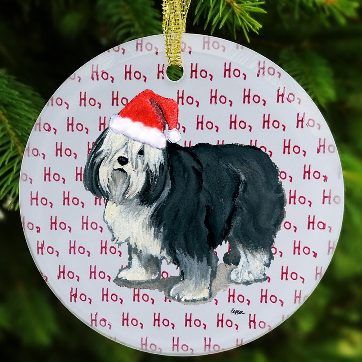 Polish Lowland Sheepdog Christmas Ornaments