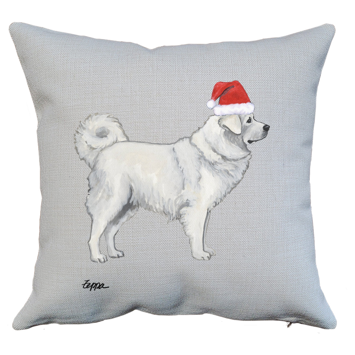 Polish Tatra Sheepdog Santa Pillow