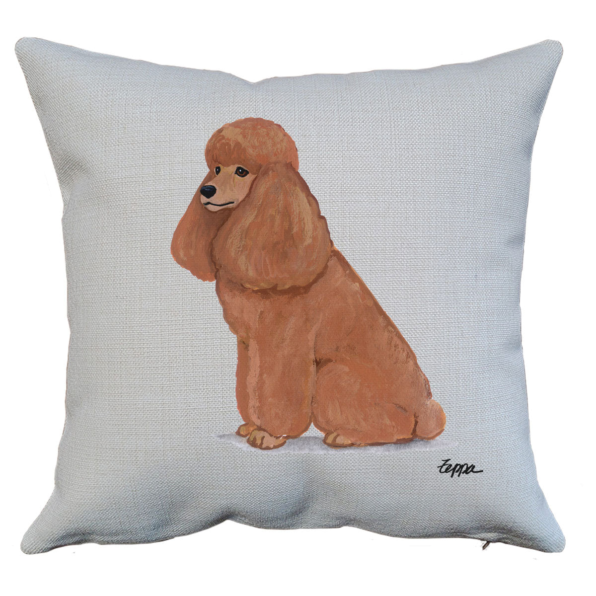 Apricot Poodle Throw Pillow