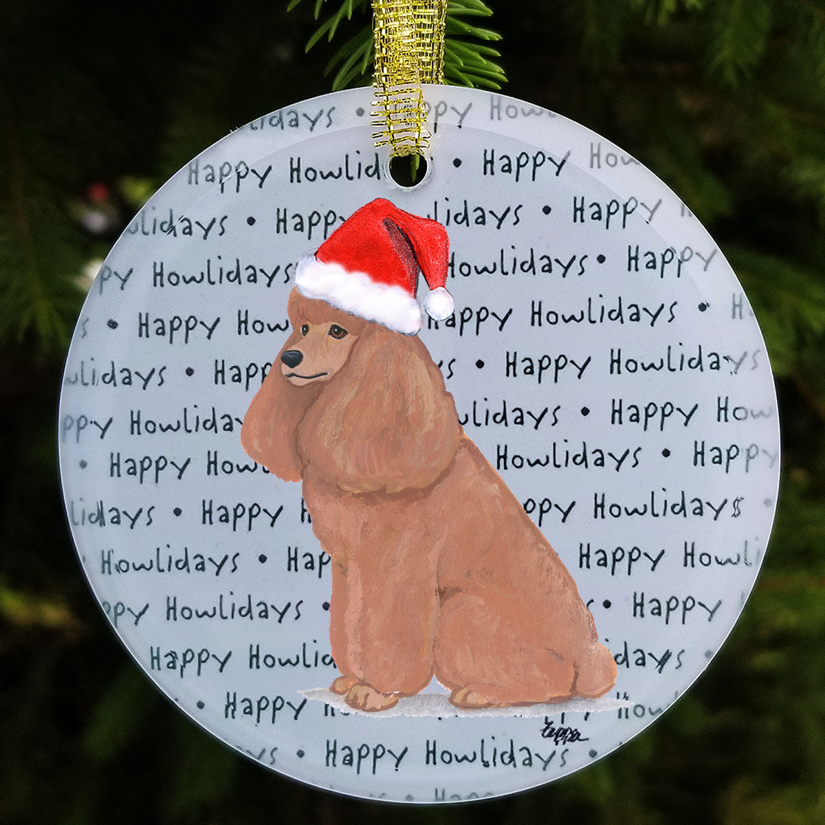 Poodle Christmas Ornaments