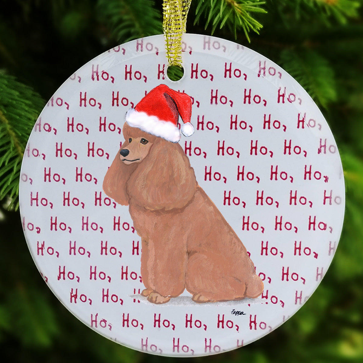 Poodle Christmas Ornaments
