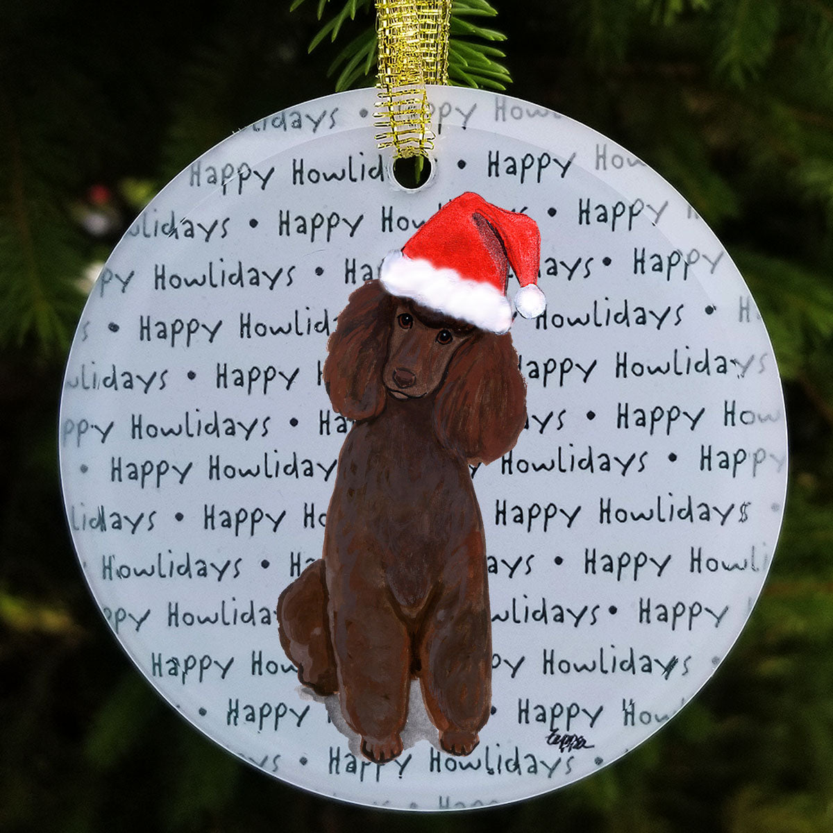Poodle Christmas Ornaments