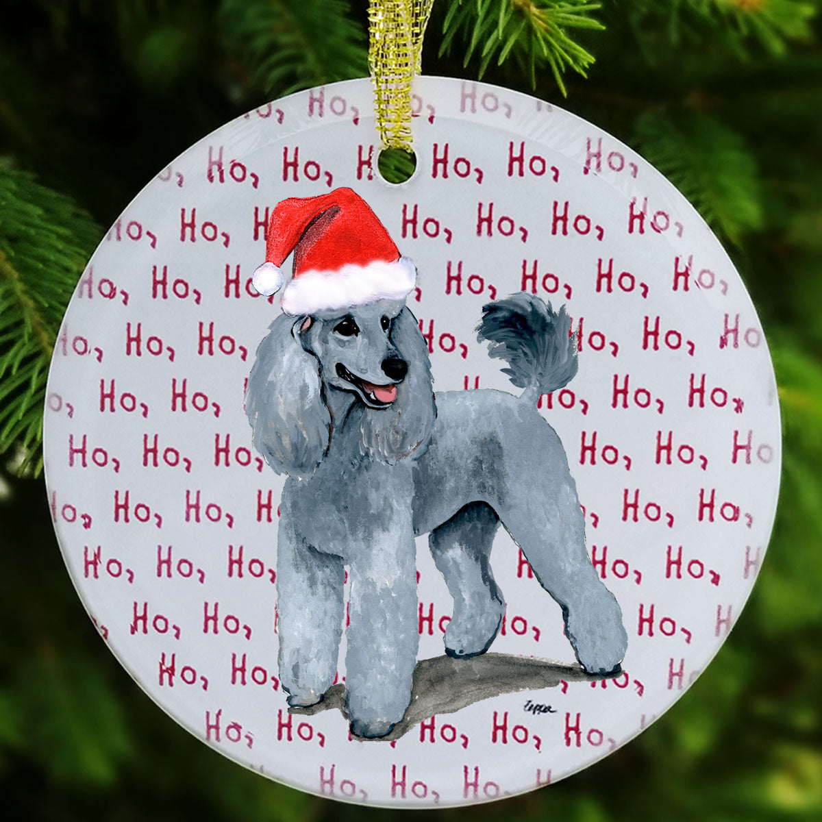 Poodle Christmas Ornaments