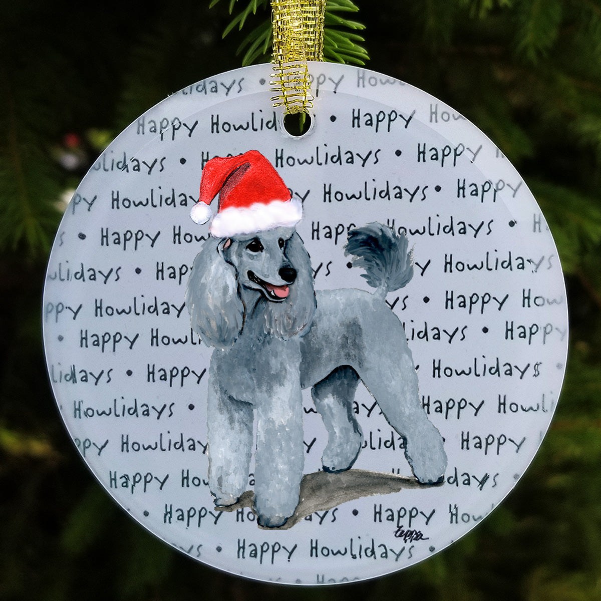 Poodle Christmas Ornaments