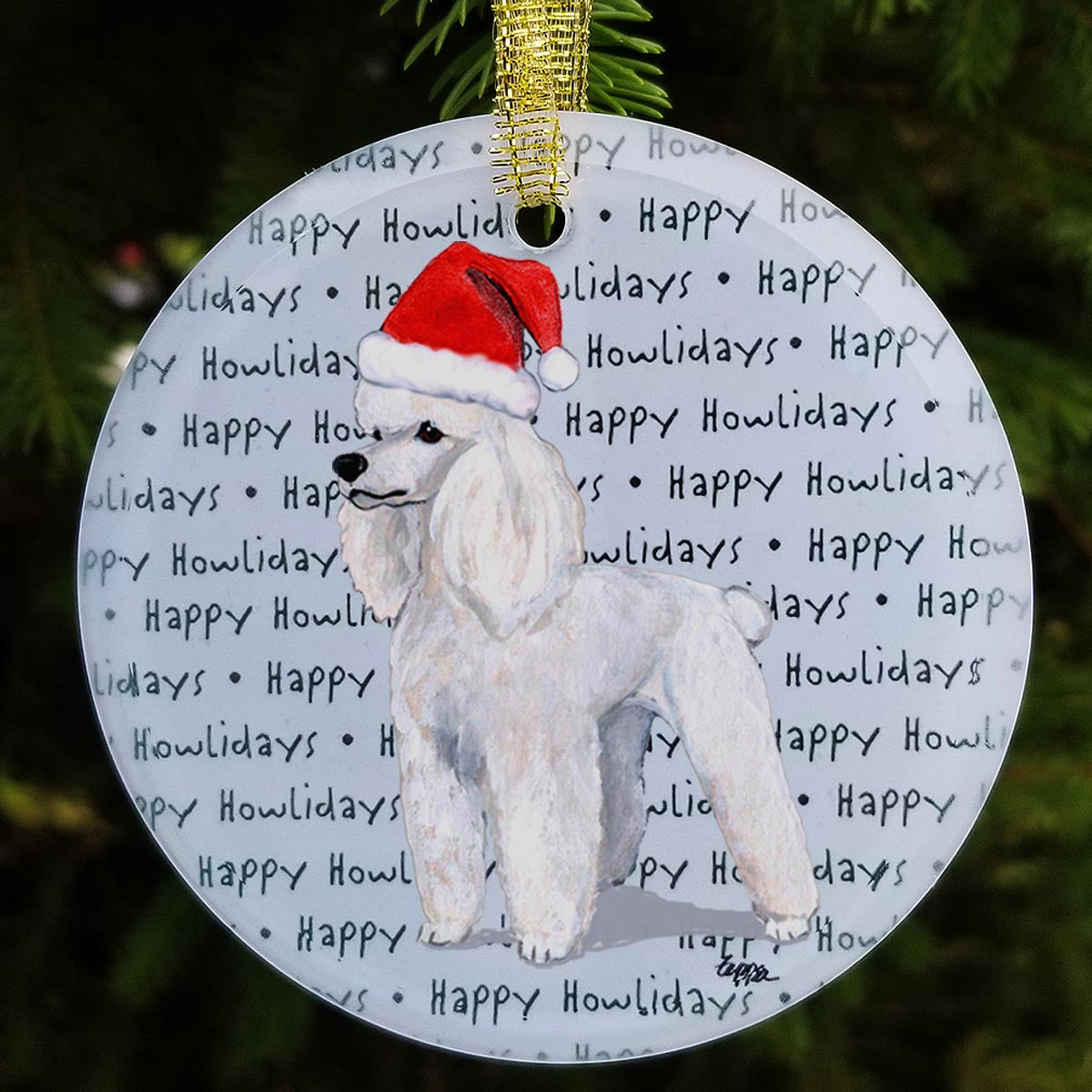 Poodle Christmas Ornaments