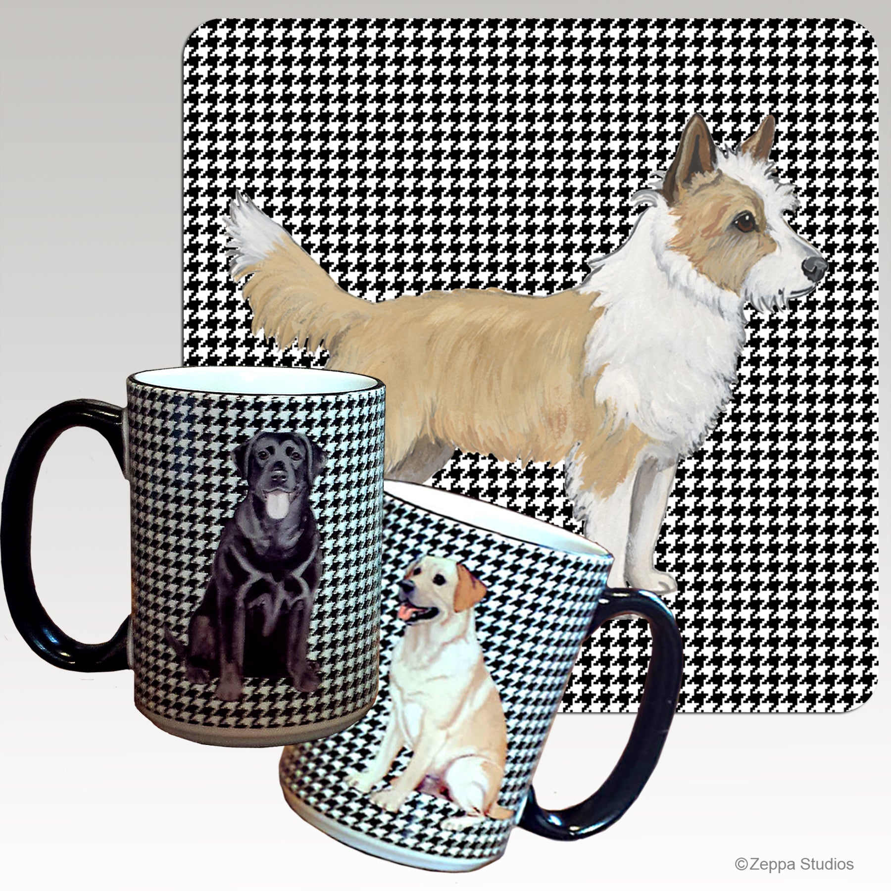 Portuguese Podengo Pequeno Houndstooth Mug