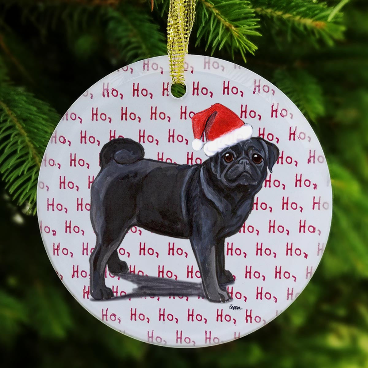 Pug Christmas Ornaments