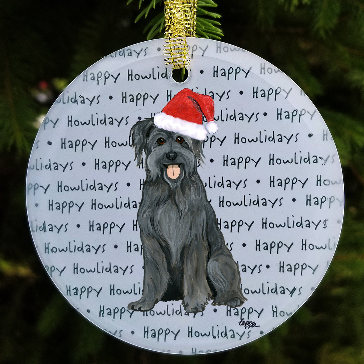 Pyrenean Shepherd Christmas Ornament