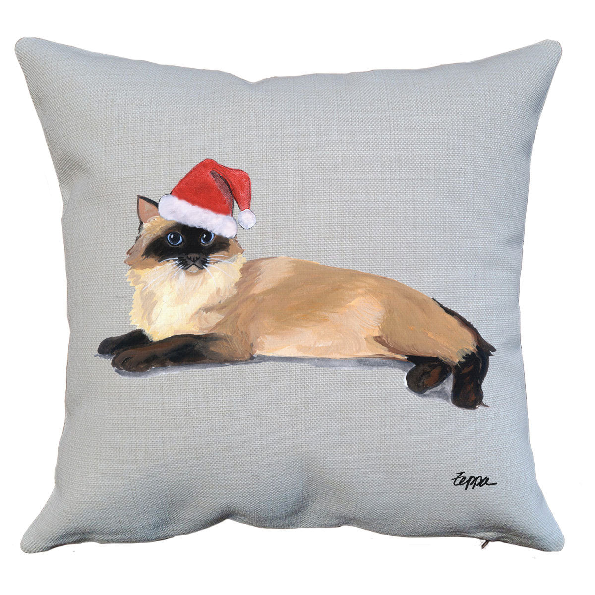 Rag Doll Cat Santa Pillow