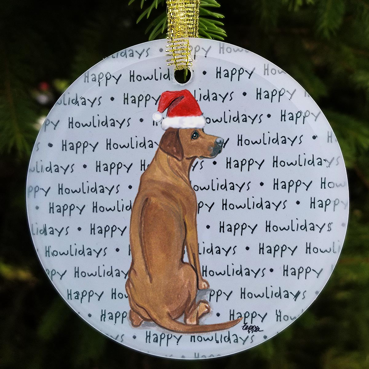 Rhodesian Ridgeback Christmas Ornaments