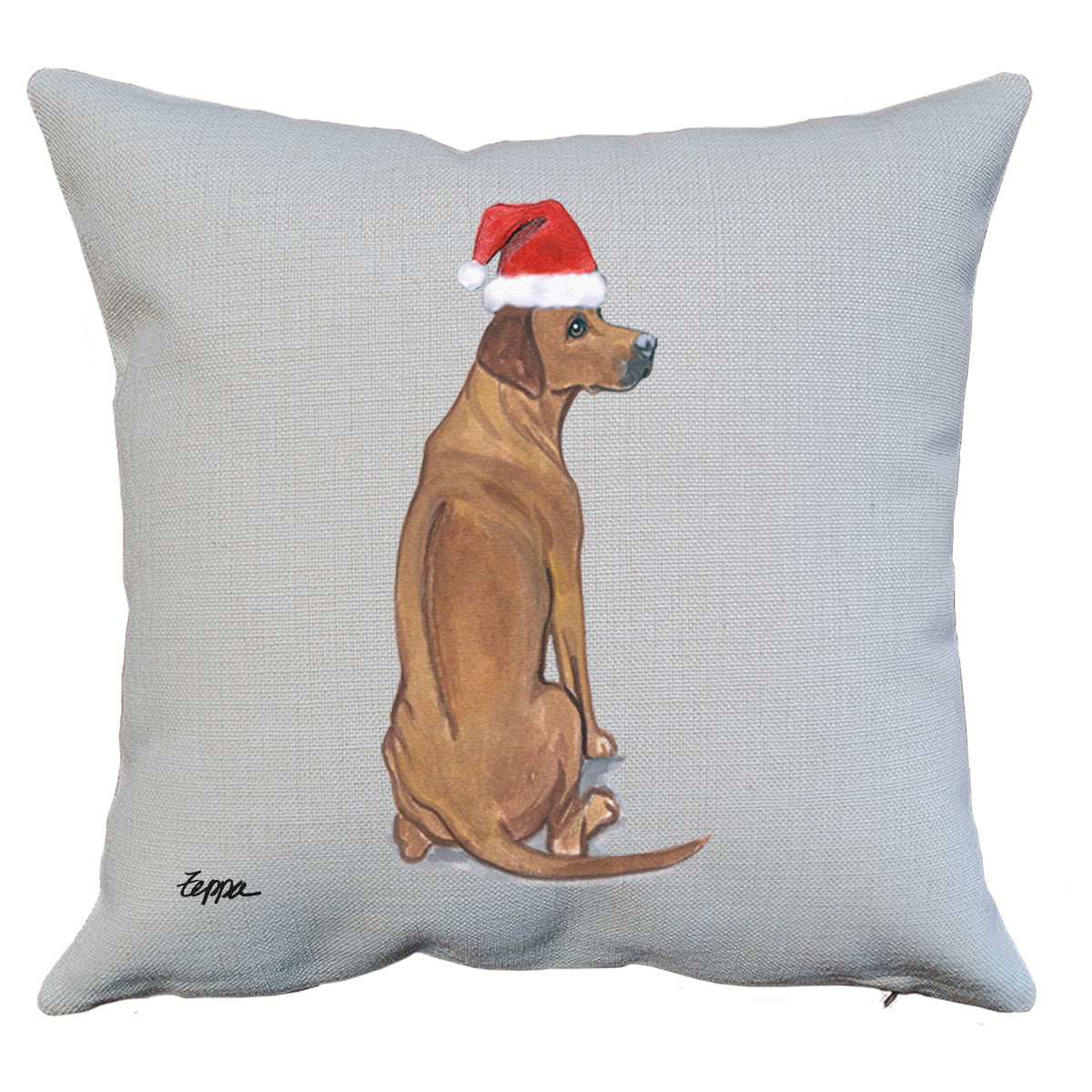 Rhodesian Ridgeback Santa Pillow
