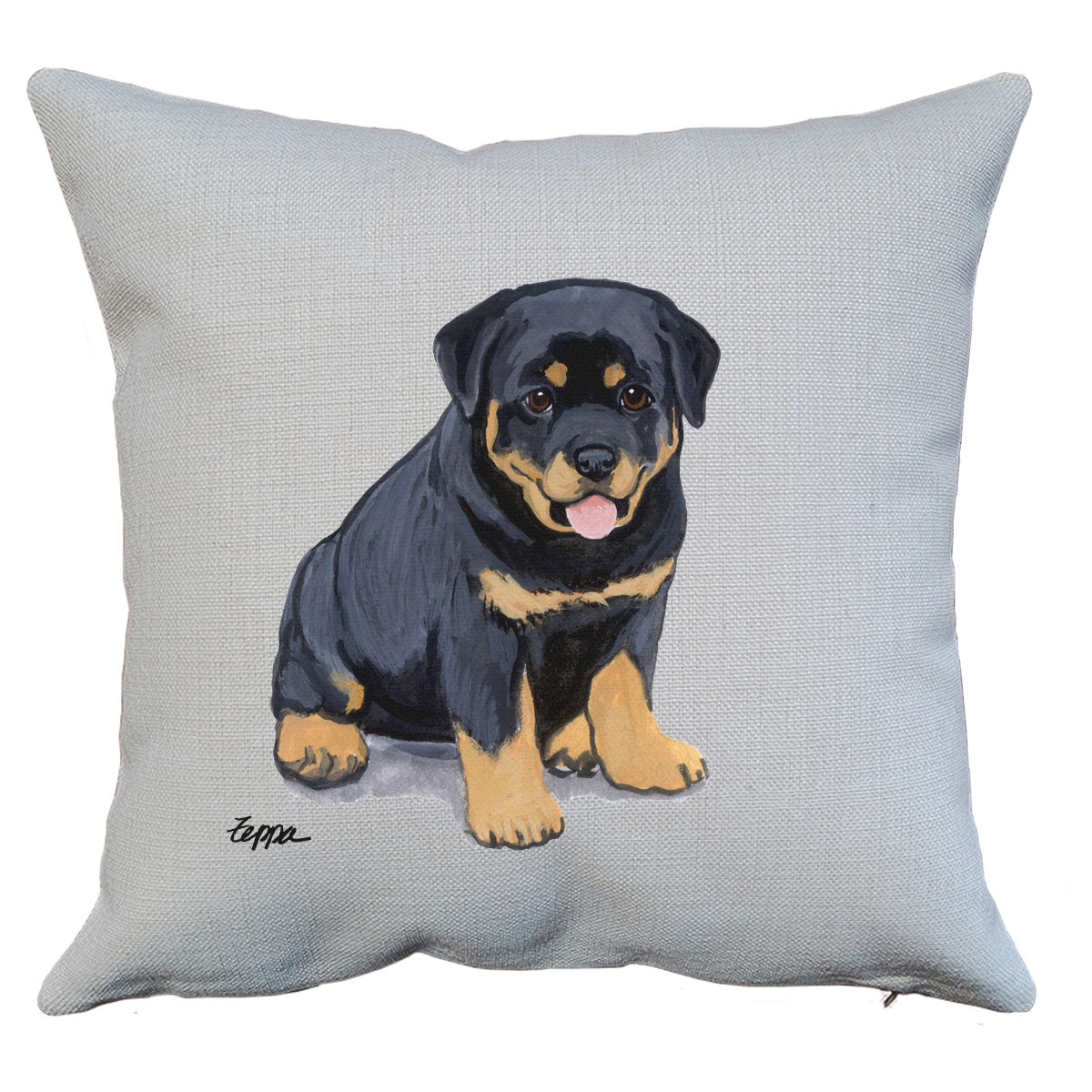 Rottweiler Puppy Throw Pillow