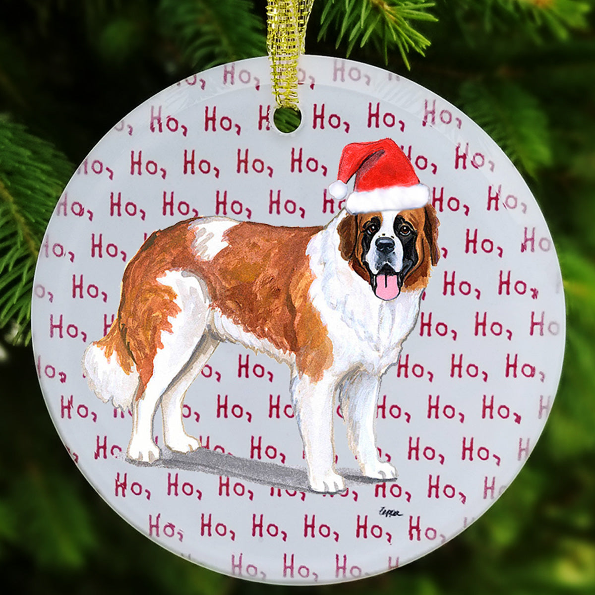 Saint Bernard Christmas Ornaments