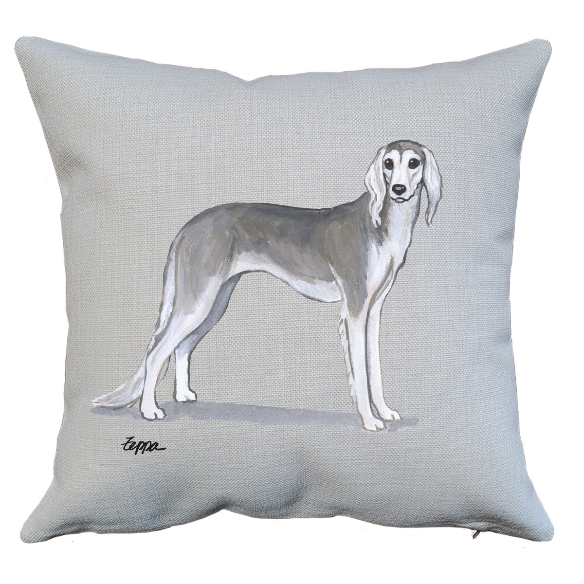 Saluki Throw Pillow