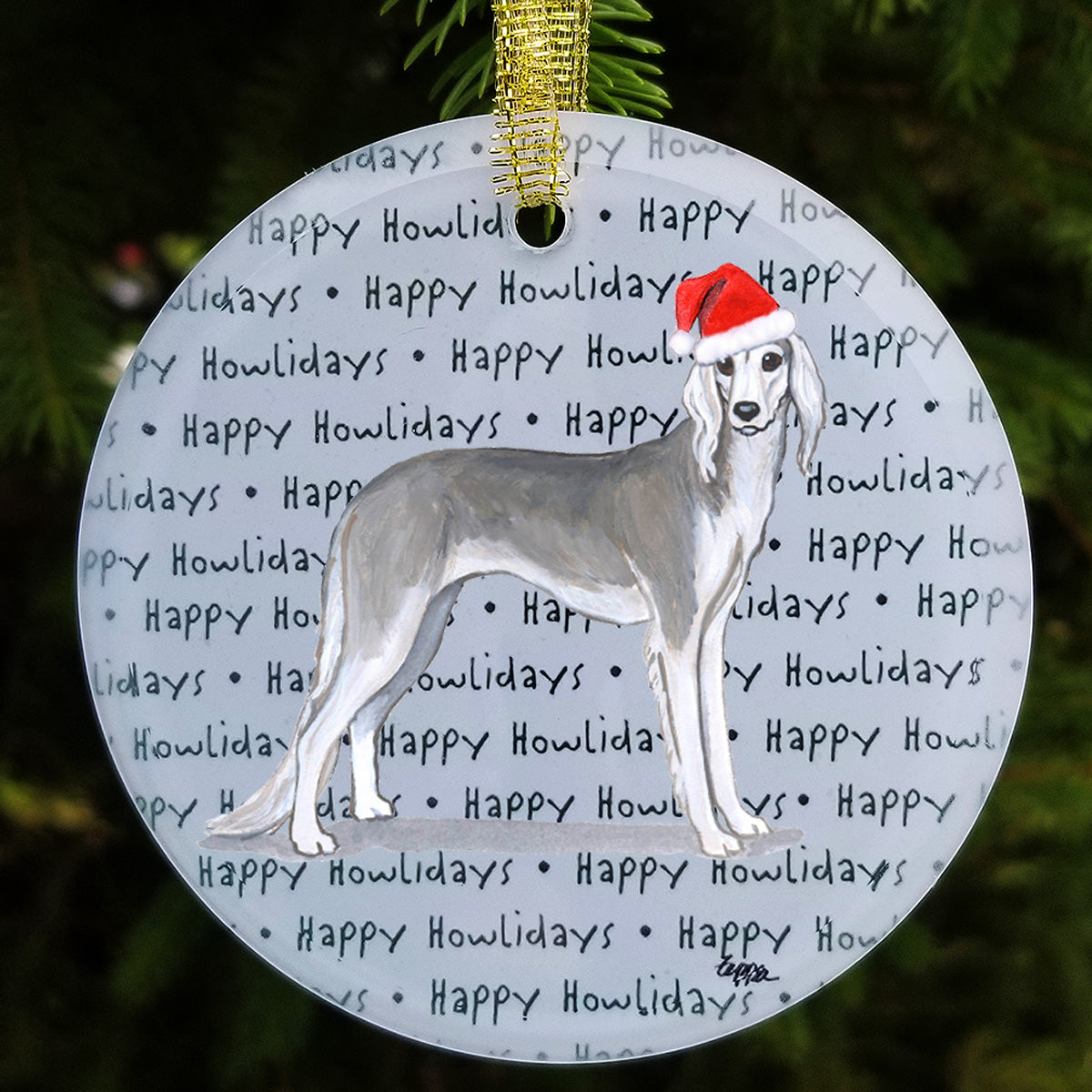 Saluki Christmas Ornaments