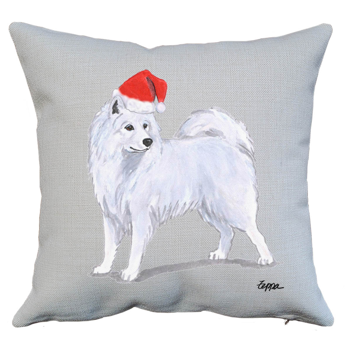Samoyed Santa Pillow