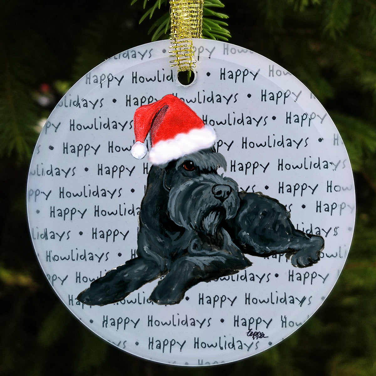 Schnauzer Christmas Ornaments