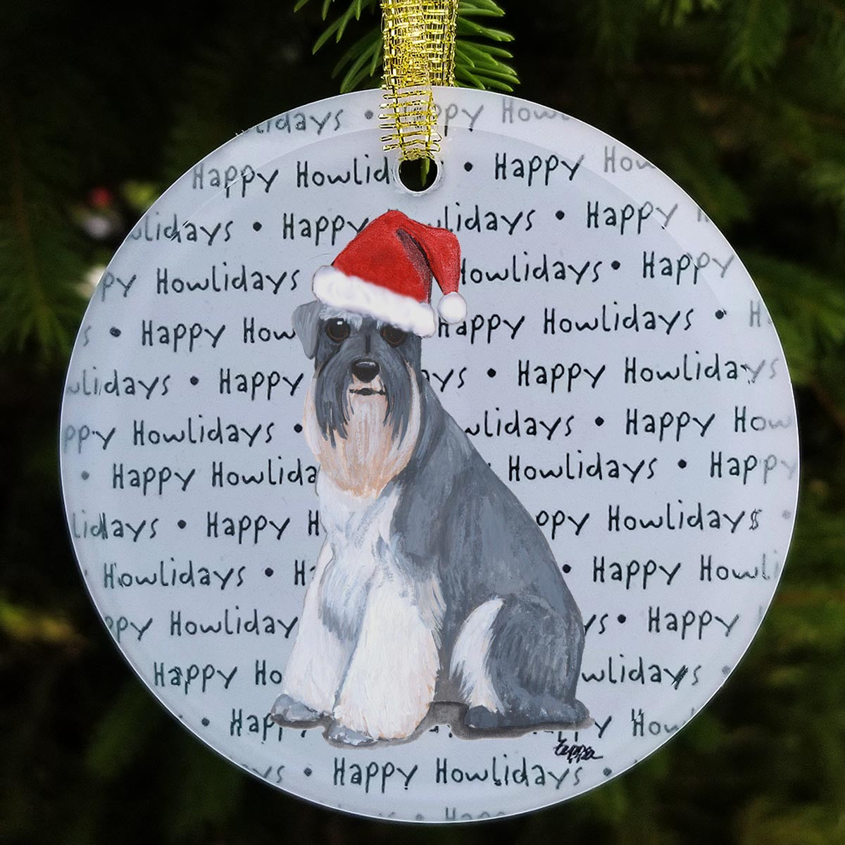 Schnauzer Christmas Ornaments