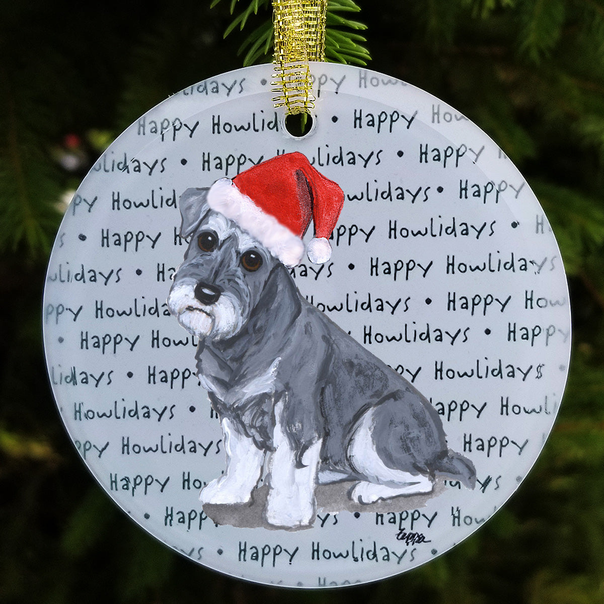 Schnauzer Christmas Ornaments