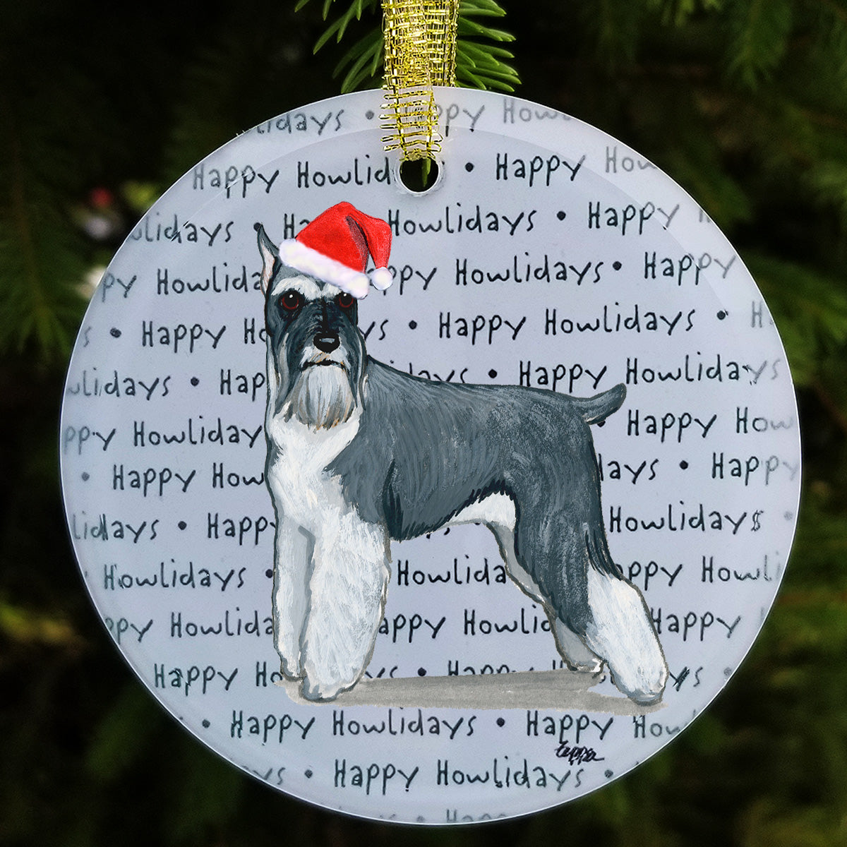 Schnauzer Christmas Ornaments