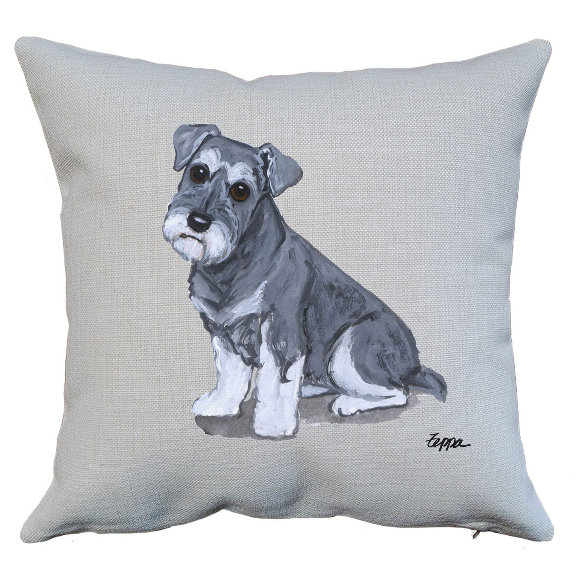 Schnauzer Puppy Throw Pillow