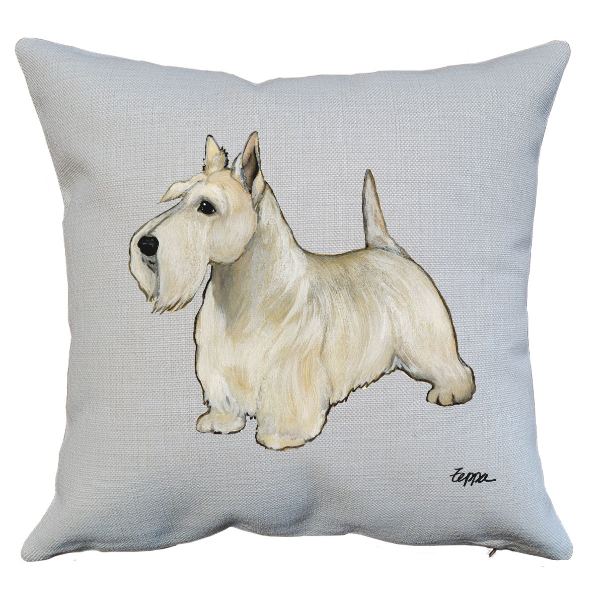 Wheaten Scottish Terrier Throw Pillow