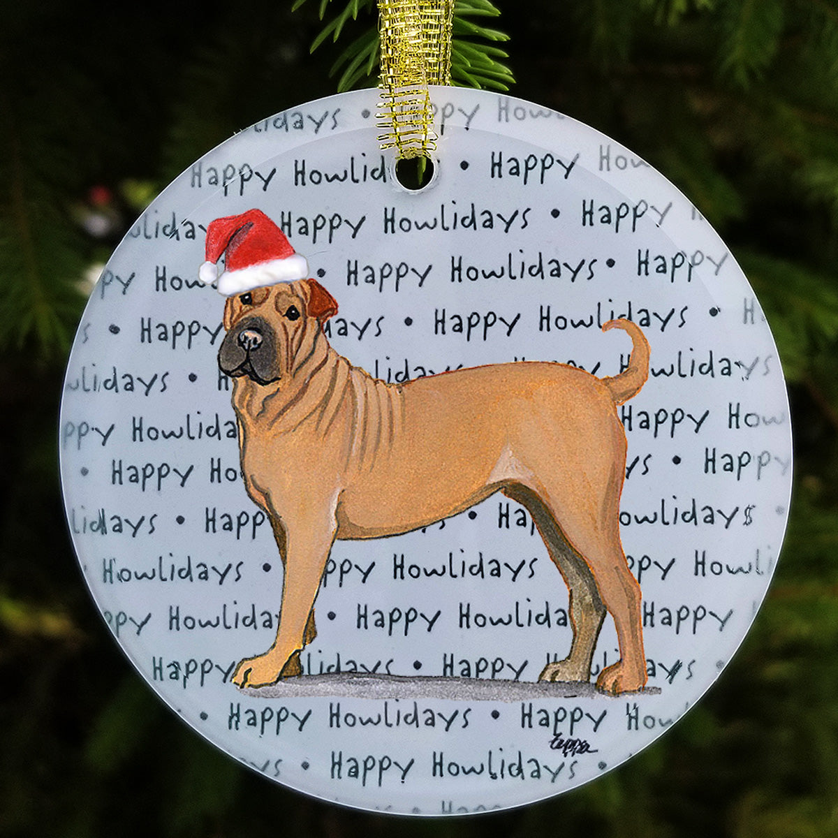 Shar-Pei Christmas Ornaments