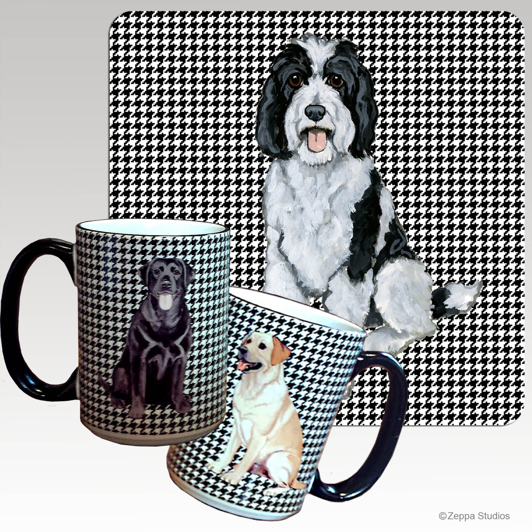 Sheepadoodle Houndstooth Mug