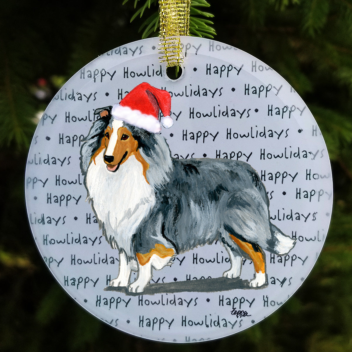 Shetland Sheepdog Christmas Ornaments