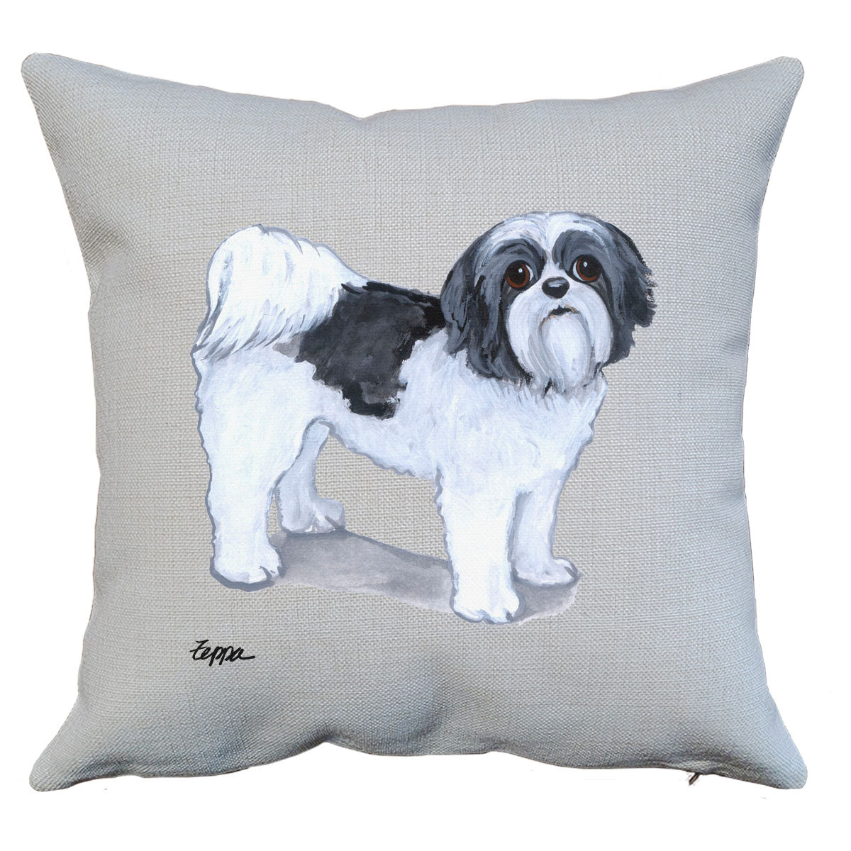 Shih Tzu Puppy Clip Throw Pillow