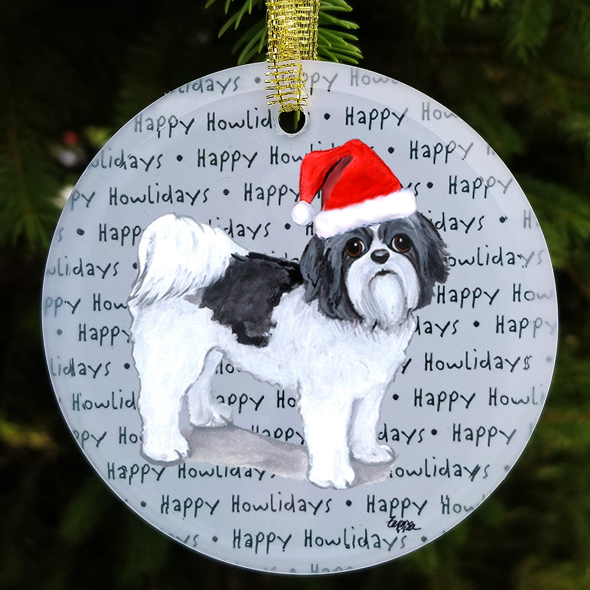 Shih Tzu Christmas Ornaments