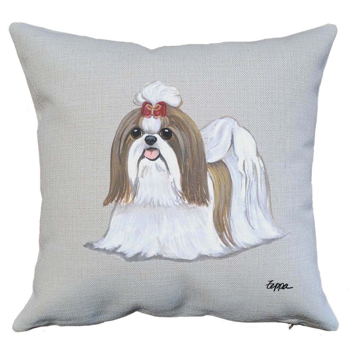 Shih Tzu Tan Throw Pillow