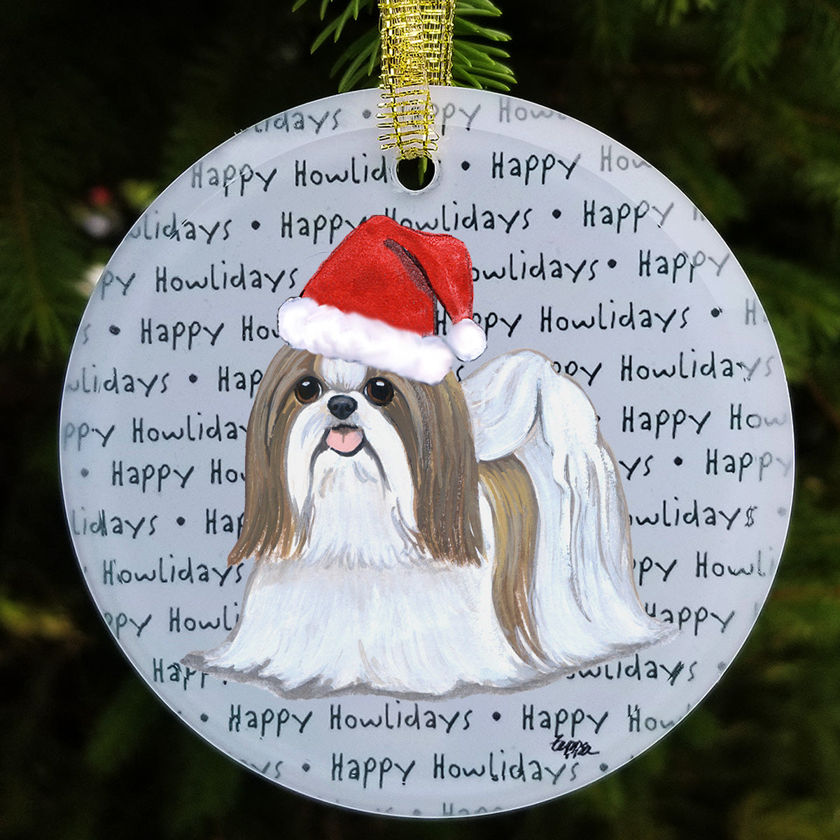 Shih Tzu Christmas Ornaments