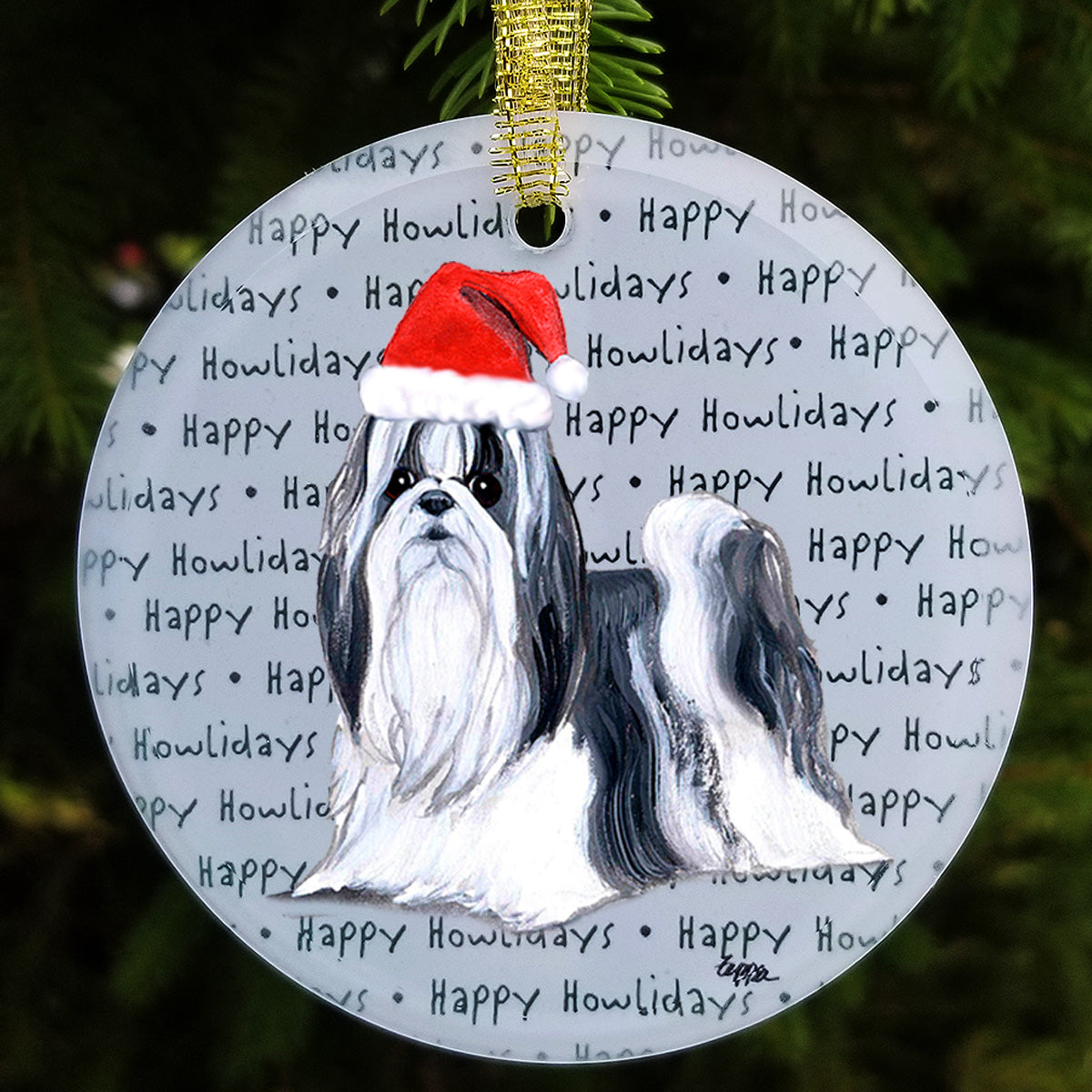 Shih Tzu Christmas Ornaments