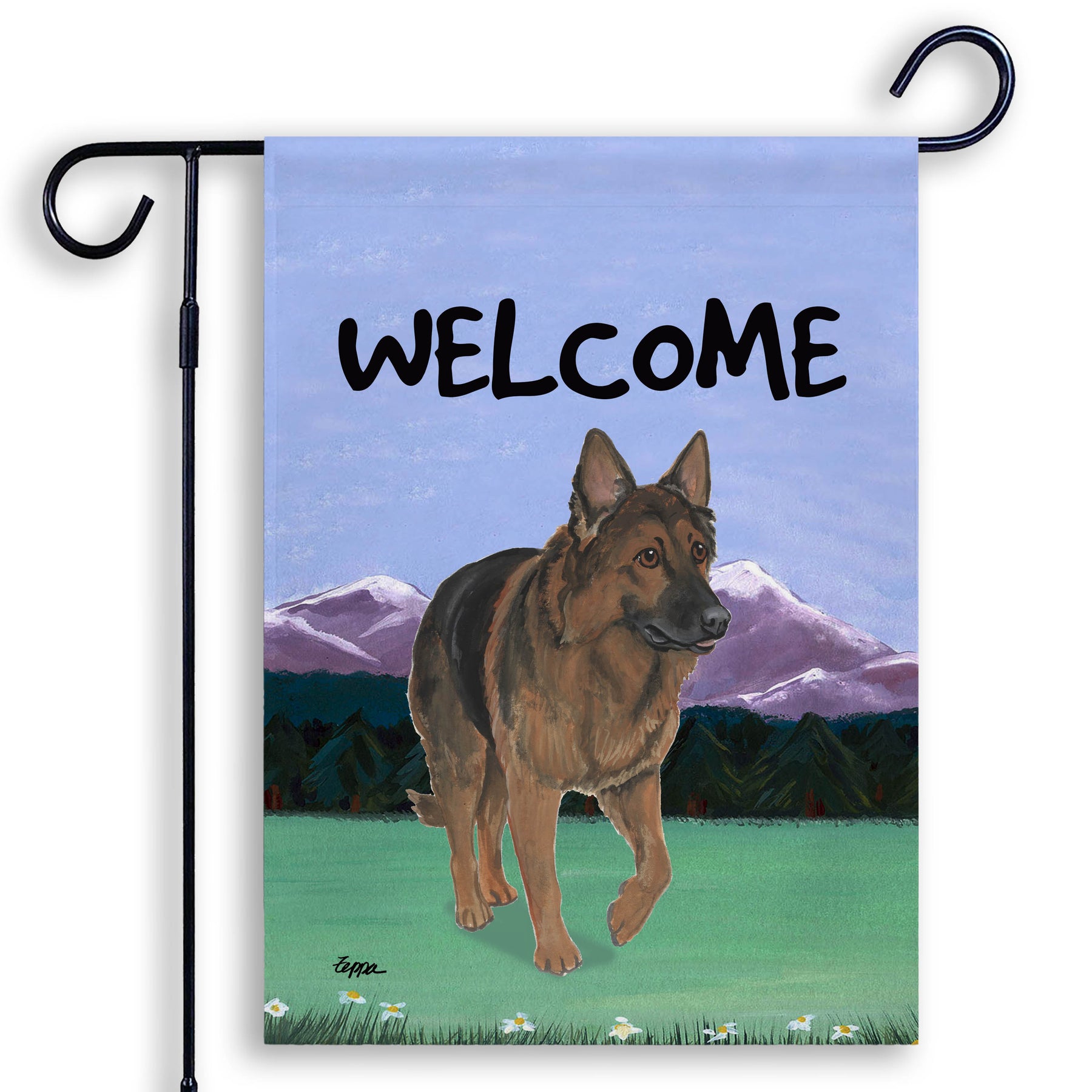 Shiloh Shepherd Scenic Garden Flag