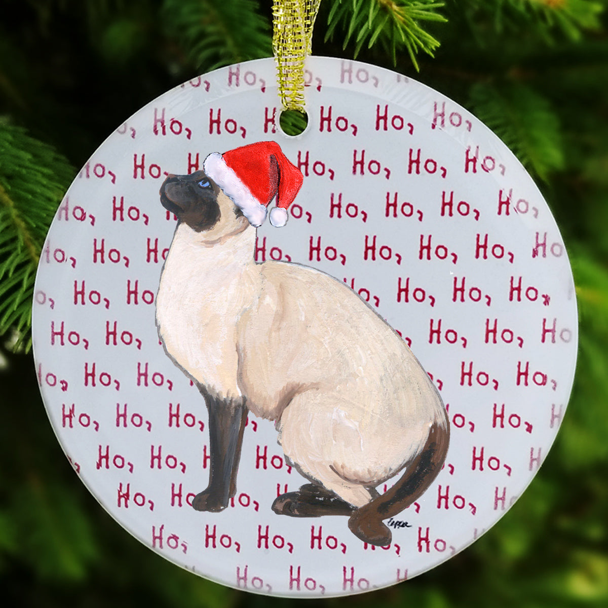 Siamese Cat Christmas Ornaments