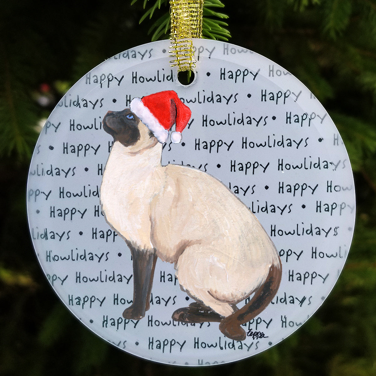 Siamese Cat Christmas Ornaments