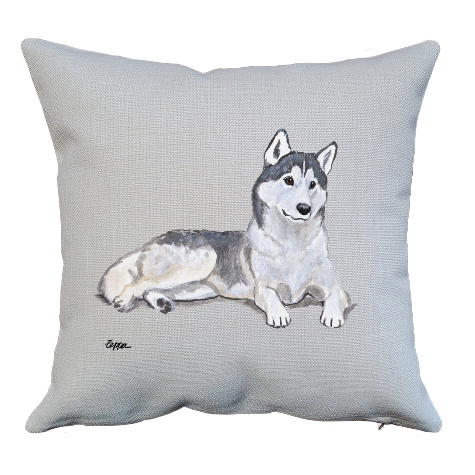 Siberian Husky Throw Pillow