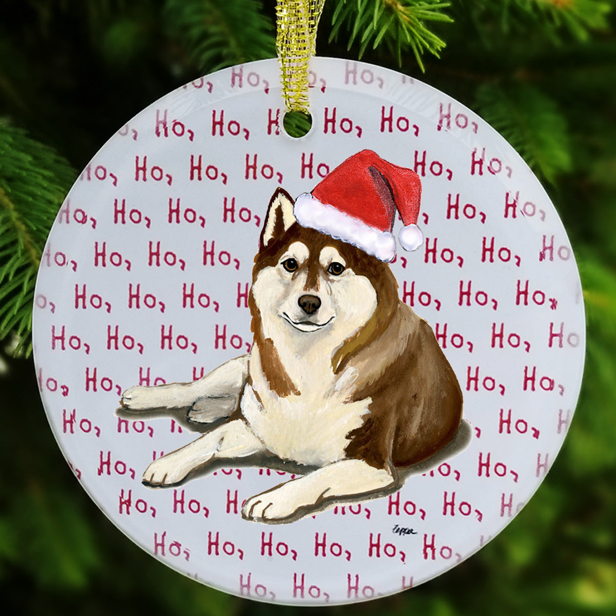 Siberian Husky Christmas Ornaments