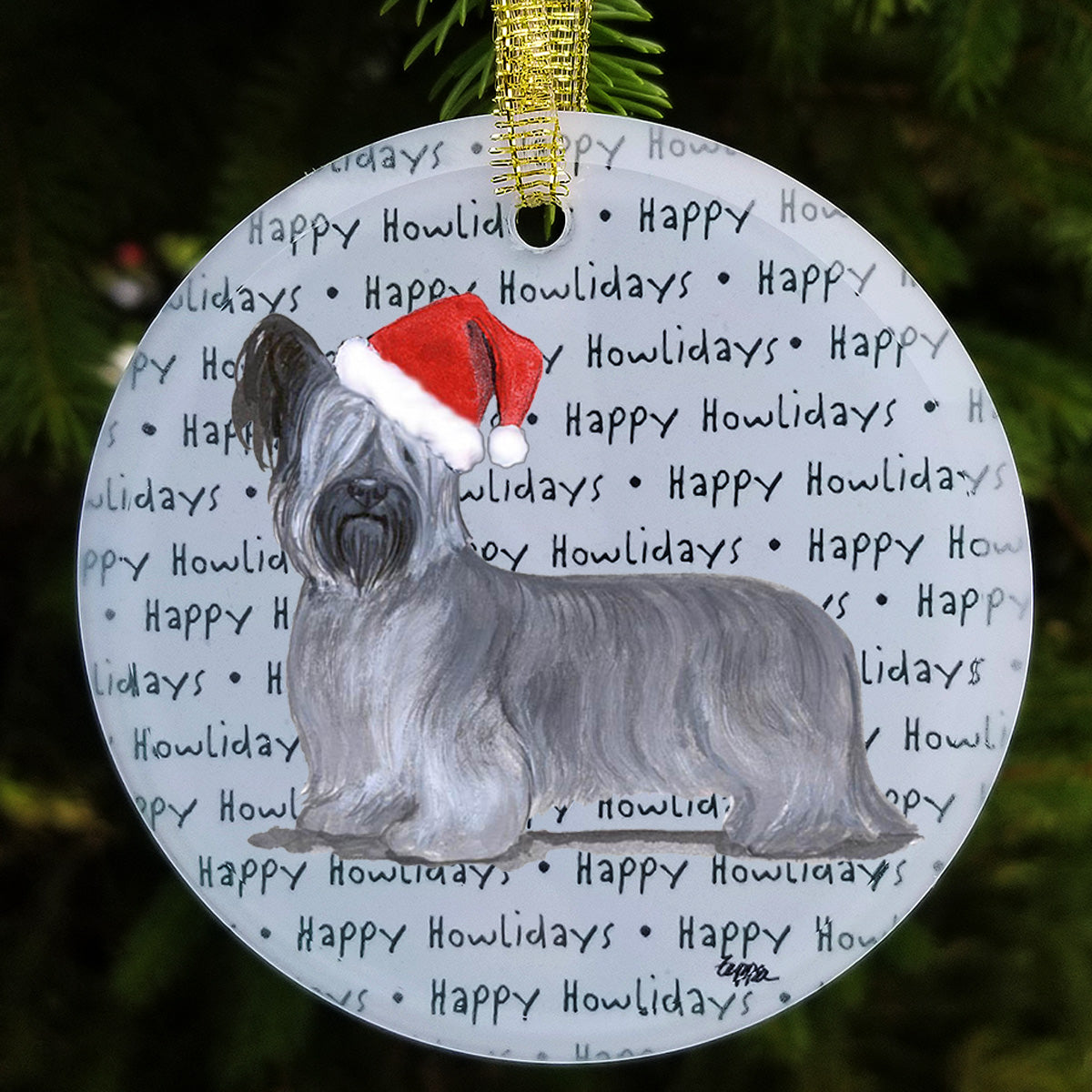 Skye Terrier Christmas Ornaments