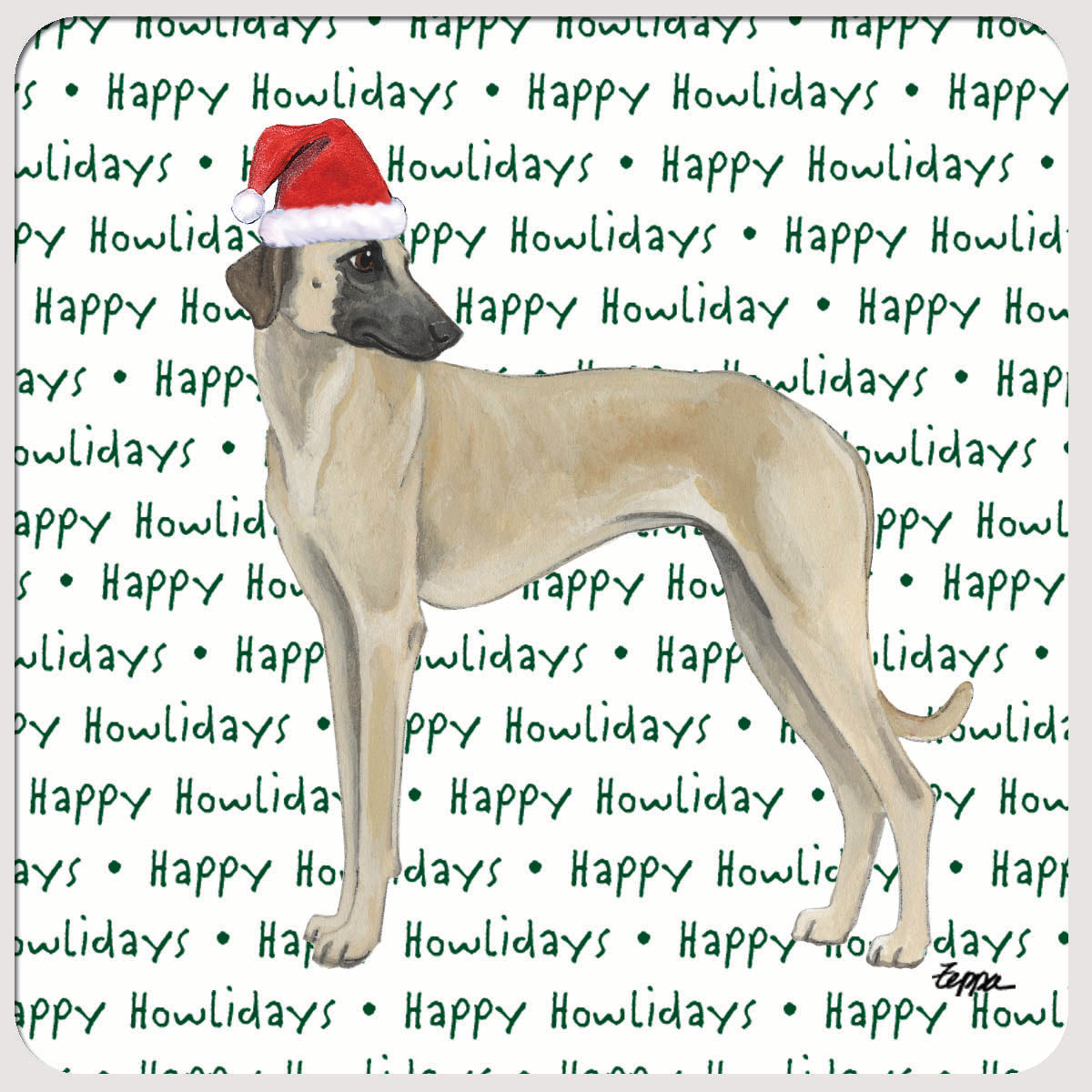 Sloughi Happy Howlidays Coasters