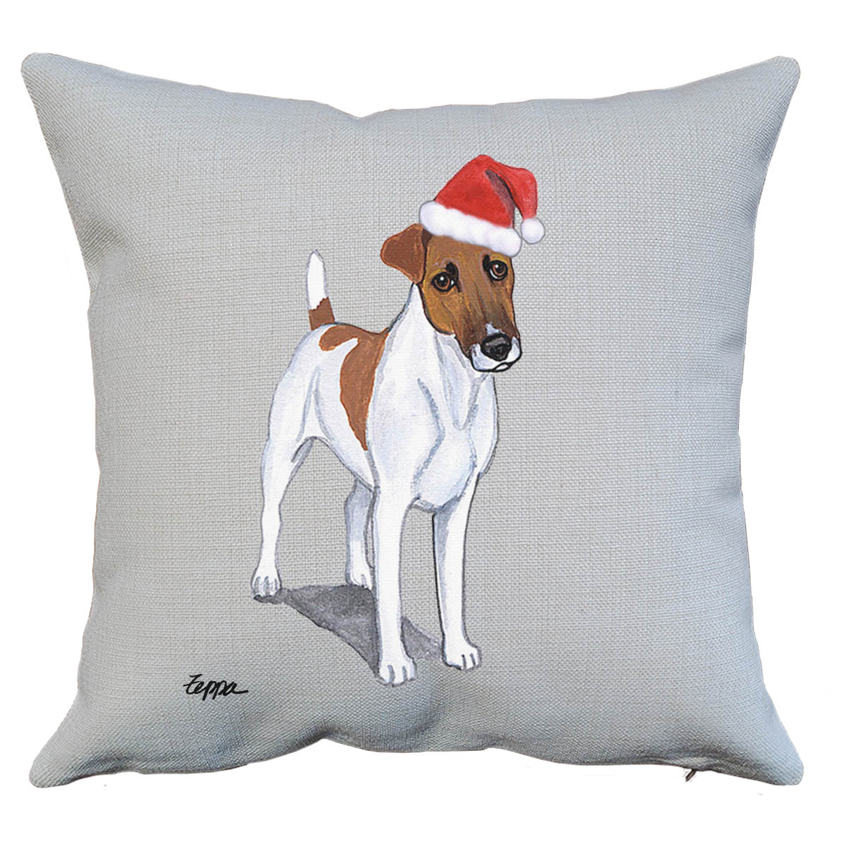 Smooth Fox Terrier Santa Pillow