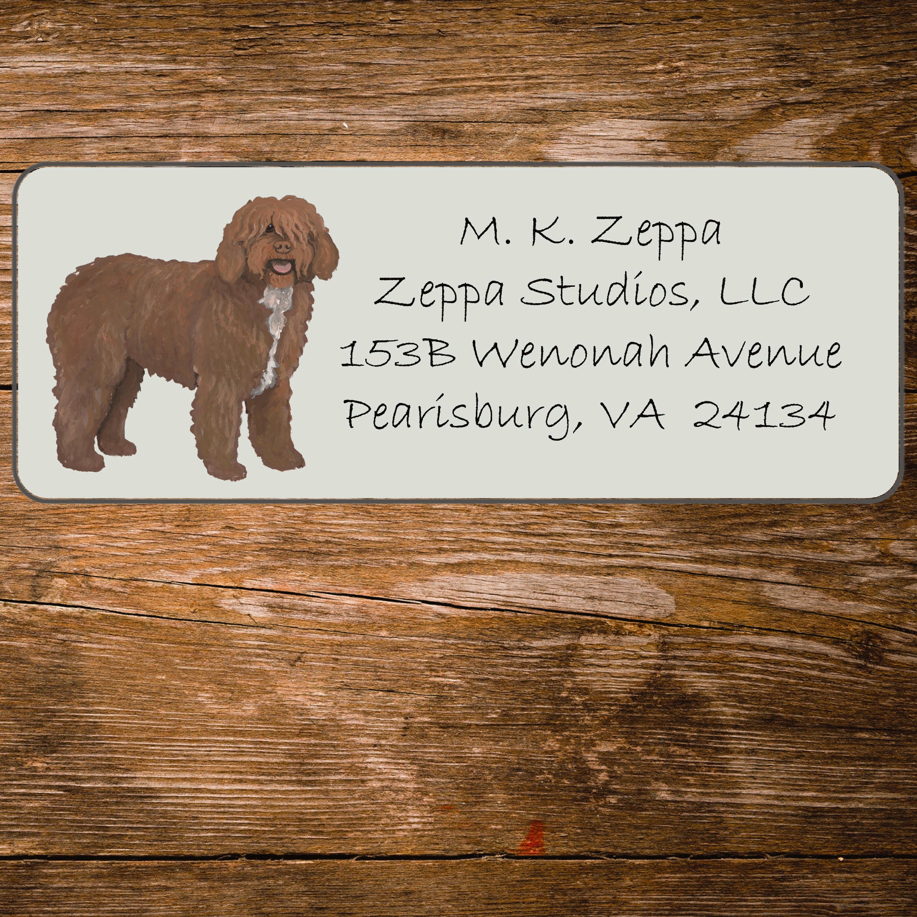 Spanish Water Dog Return Address Label