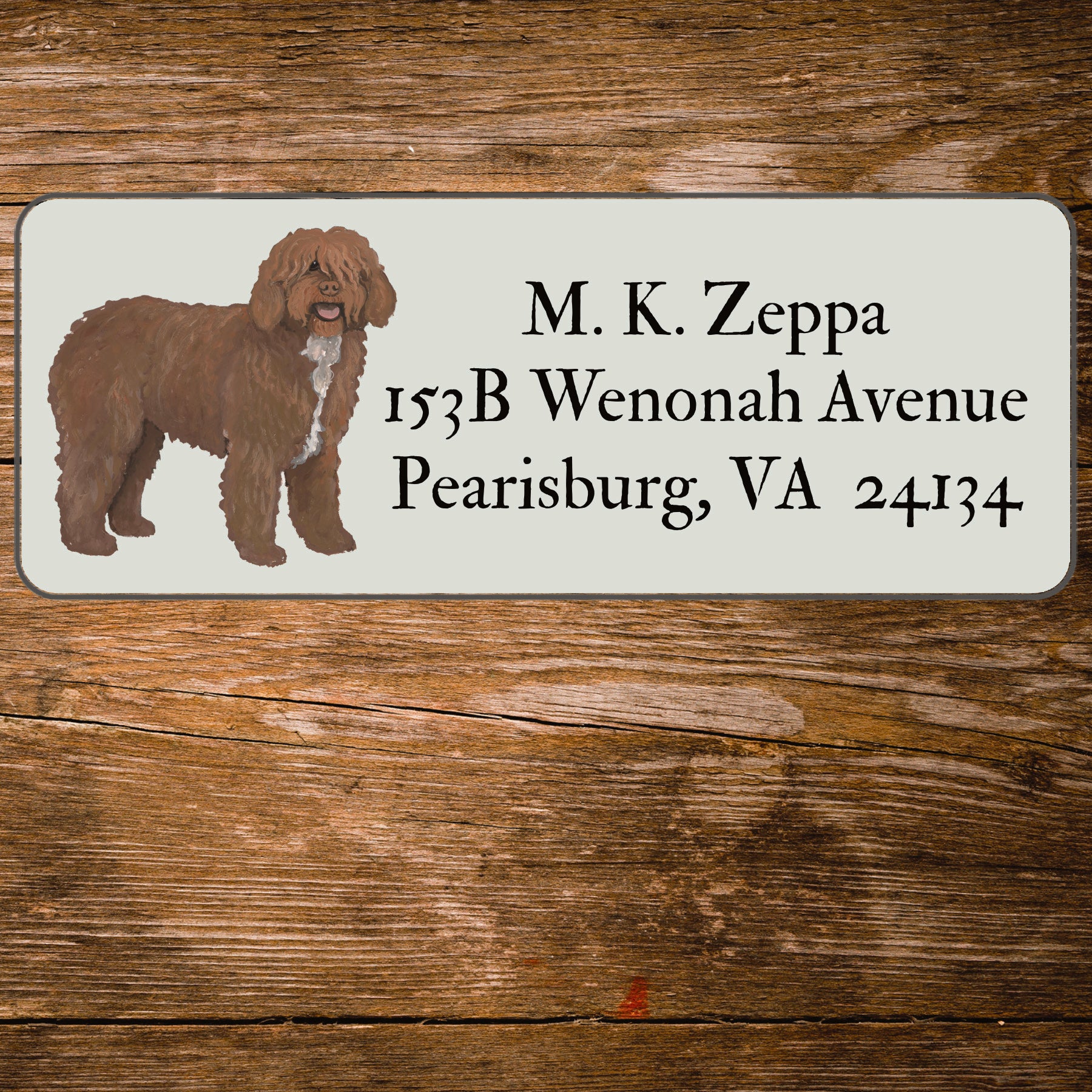 Spanish Water Dog Return Address Label