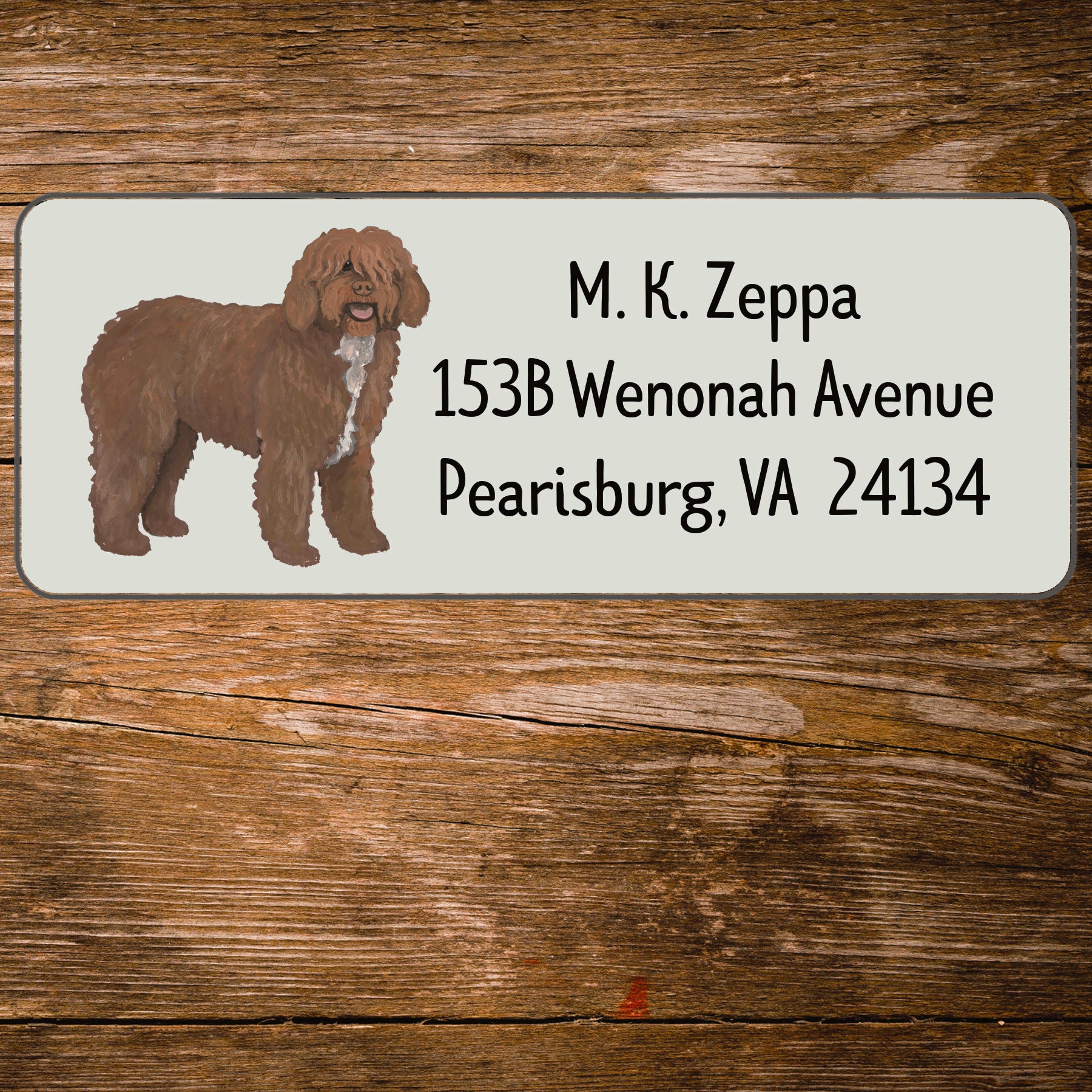 Spanish Water Dog Return Address Label