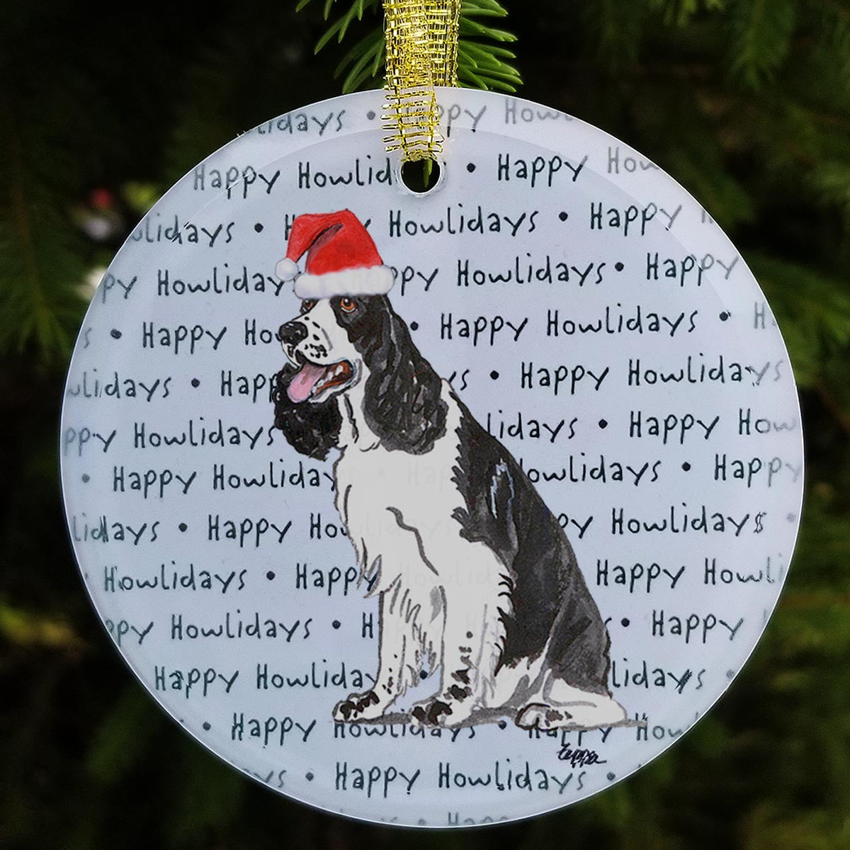 Springer Spaniel Christmas Ornaments