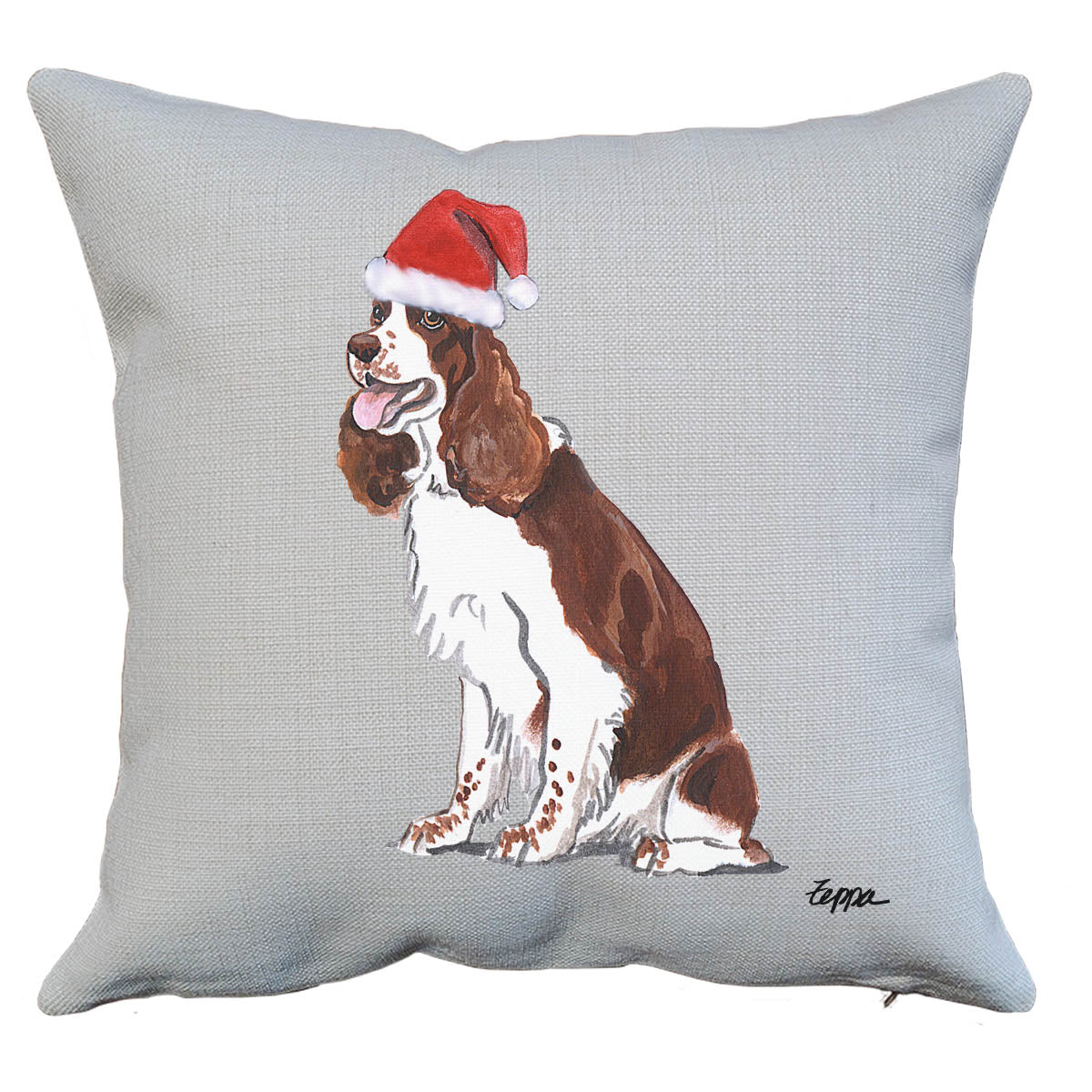 Springer Spaniel Santa Pillow