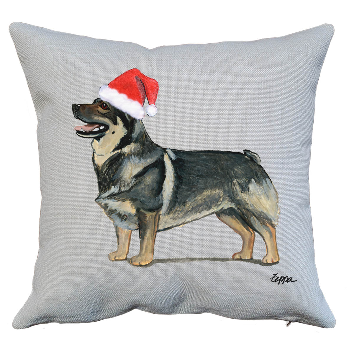 Swedish Vallhund Santa Pillow