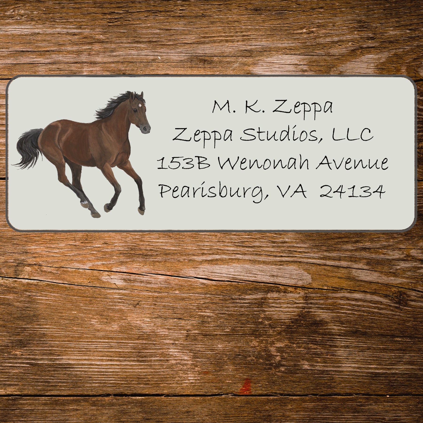 Thoroughbred Return Address Label